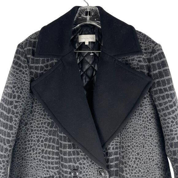 Patrizia Pepe Wool Cashmere Double Breasted Coat Gray Size 42/ S - Picture 3 of 10